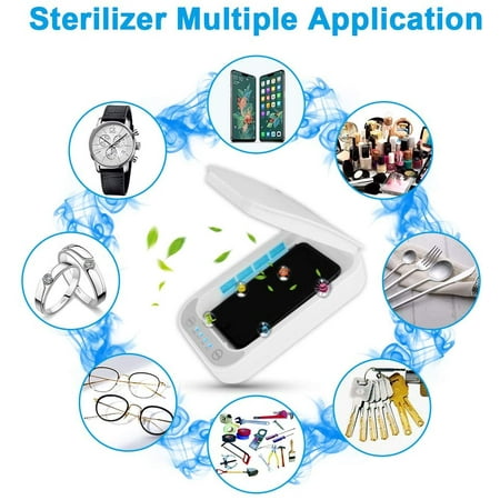 batterie int/égr/ée rasoirs lunettes Bo/îte st/érilisateur UV 99,99 /% pour smartphones c/âble USB brosses /à dents outils de maquillage manucure et autres petits objets manchons